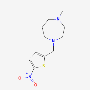 molecular formula C11H17N3O2S B5633979 1-methyl-4-[(5-nitro-2-thienyl)methyl]-1,4-diazepane 