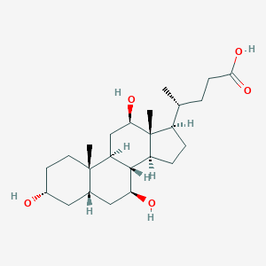 molecular formula C24H40O5 B056340 3a,7b,12b-Trihydroxy-5b-cholanoic acid CAS No. 81938-67-2