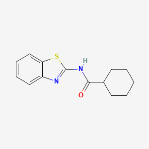 molecular formula C14H16N2OS B5634033 N-1,3-benzothiazol-2-ylcyclohexanecarboxamide 