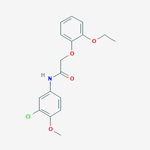 molecular formula C17H18ClNO4 B5634046 N-(3-chloro-4-methoxyphenyl)-2-(2-ethoxyphenoxy)acetamide 