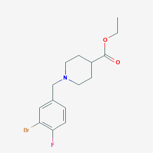 molecular formula C15H19BrFNO2 B5634054 ethyl 1-(3-bromo-4-fluorobenzyl)-4-piperidinecarboxylate 