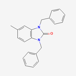 molecular formula C22H20N2O B5634061 1,3-dibenzyl-5-methyl-1,3-dihydro-2H-benzimidazol-2-one 