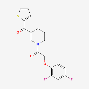 molecular formula C18H17F2NO3S B5634133 {1-[(2,4-difluorophenoxy)acetyl]-3-piperidinyl}(2-thienyl)methanone 