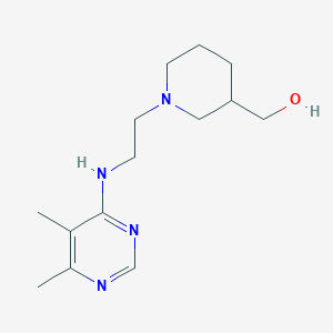 molecular formula C14H24N4O B5634138 (1-{2-[(5,6-dimethylpyrimidin-4-yl)amino]ethyl}piperidin-3-yl)methanol 