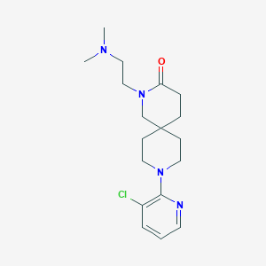 molecular formula C18H27ClN4O B5634153 9-(3-chloropyridin-2-yl)-2-[2-(dimethylamino)ethyl]-2,9-diazaspiro[5.5]undecan-3-one 