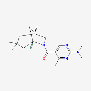N,N,4-trimethyl-5-{[(1S*,5R*)-1,3,3-trimethyl-6-azabicyclo[3.2.1]oct-6-yl]carbonyl}-2-pyrimidinamine