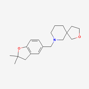 molecular formula C19H27NO2 B5634201 7-[(2,2-dimethyl-2,3-dihydro-1-benzofuran-5-yl)methyl]-2-oxa-7-azaspiro[4.5]decane 