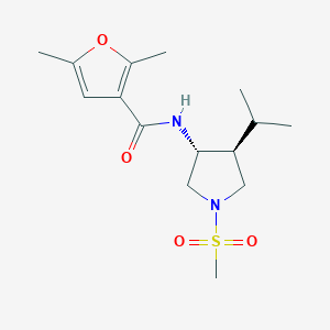 molecular formula C15H24N2O4S B5634243 N-[(3R*,4S*)-4-isopropyl-1-(methylsulfonyl)-3-pyrrolidinyl]-2,5-dimethyl-3-furamide 