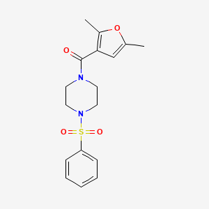 molecular formula C17H20N2O4S B5634258 1-(2,5-dimethyl-3-furoyl)-4-(phenylsulfonyl)piperazine 
