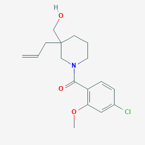 molecular formula C17H22ClNO3 B5634260 [3-allyl-1-(4-chloro-2-methoxybenzoyl)-3-piperidinyl]methanol 