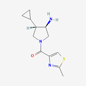 (3R*,4S*)-4-cyclopropyl-1-[(2-methyl-1,3-thiazol-4-yl)carbonyl]pyrrolidin-3-amine