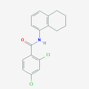 molecular formula C17H15Cl2NO B5634278 2,4-dichloro-N-(5,6,7,8-tetrahydro-1-naphthalenyl)benzamide 