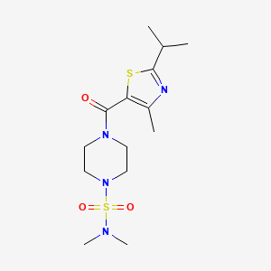 4-[(2-isopropyl-4-methyl-1,3-thiazol-5-yl)carbonyl]-N,N-dimethyl-1-piperazinesulfonamide