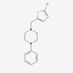 molecular formula C15H17BrN2S B5634320 1-[(5-bromo-2-thienyl)methyl]-4-phenylpiperazine 