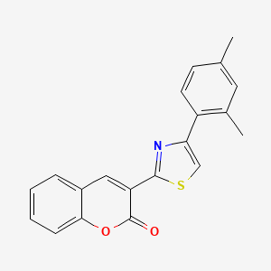 molecular formula C20H15NO2S B5634348 3-[4-(2,4-dimethylphenyl)-1,3-thiazol-2-yl]-2H-chromen-2-one 