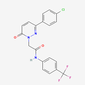 molecular formula C19H13ClF3N3O2 B5634351 2-[3-(4-chlorophenyl)-6-oxo-1(6H)-pyridazinyl]-N-[4-(trifluoromethyl)phenyl]acetamide 