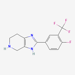 molecular formula C13H11F4N3 B5634375 2-[4-fluoro-3-(trifluoromethyl)phenyl]-4,5,6,7-tetrahydro-1H-imidazo[4,5-c]pyridine dihydrochloride 