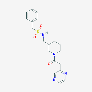 molecular formula C19H24N4O3S B5634422 1-phenyl-N-{[1-(pyrazin-2-ylacetyl)piperidin-3-yl]methyl}methanesulfonamide 