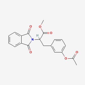 molecular formula C20H17NO6 B563444 2-Phthalimidyl-3-(3'-acetoxyphenyl)propionic Acid Methyl Ester CAS No. 1076199-33-1