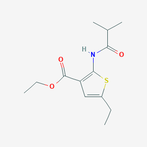 molecular formula C13H19NO3S B5634440 ethyl 5-ethyl-2-(isobutyrylamino)-3-thiophenecarboxylate 
