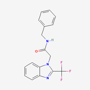 molecular formula C17H14F3N3O B5634446 N-benzyl-2-[2-(trifluoromethyl)-1H-benzimidazol-1-yl]acetamide 