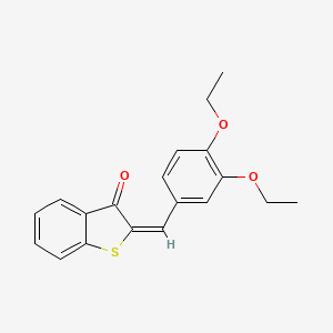 molecular formula C19H18O3S B5634449 2-(3,4-diethoxybenzylidene)-1-benzothiophen-3(2H)-one 