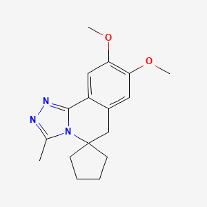 8',9'-dimethoxy-3'-methyl-6'H-spiro[cyclopentane-1,5'-[1,2,4]triazolo[3,4-a]isoquinoline]