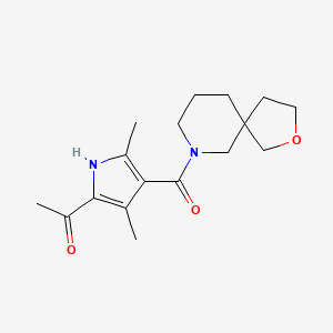 molecular formula C17H24N2O3 B5634454 1-[3,5-dimethyl-4-(2-oxa-7-azaspiro[4.5]dec-7-ylcarbonyl)-1H-pyrrol-2-yl]ethanone 