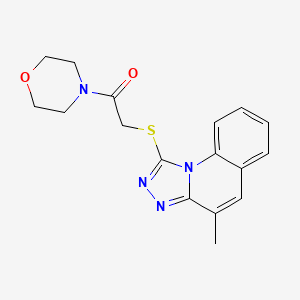 4-methyl-1-{[2-(4-morpholinyl)-2-oxoethyl]thio}[1,2,4]triazolo[4,3-a]quinoline