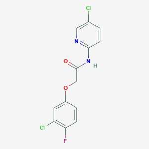 molecular formula C13H9Cl2FN2O2 B5634533 2-(3-chloro-4-fluorophenoxy)-N-(5-chloro-2-pyridinyl)acetamide 
