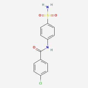 molecular formula C13H11ClN2O3S B5634535 N-[4-(aminosulfonyl)phenyl]-4-chlorobenzamide 