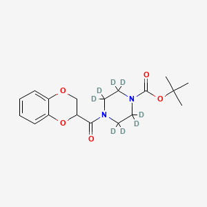 molecular formula C18H24N2O5 B563454 4-Boc-1-(1,4-benzodioxan-2-ylcarbonyl)piperazine-d8 CAS No. 1189968-99-7