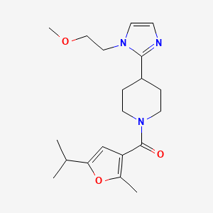 molecular formula C20H29N3O3 B5634548 1-(5-isopropyl-2-methyl-3-furoyl)-4-[1-(2-methoxyethyl)-1H-imidazol-2-yl]piperidine 