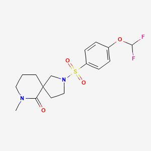 2-{[4-(difluoromethoxy)phenyl]sulfonyl}-7-methyl-2,7-diazaspiro[4.5]decan-6-one