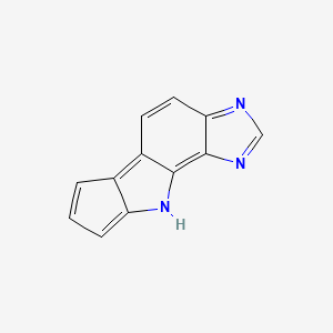 molecular formula C12H7N3 B563457 3,5,15-Triazatetracyclo[7.6.0.02,6.010,14]pentadeca-1,3,5,7,9,11,13-heptaene CAS No. 105790-42-9