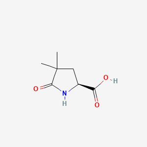 molecular formula C7H11NO3 B563458 (S)-4,4-Dimethyl-5-oxopyrrolidine-2-carboxylic acid CAS No. 1217832-12-6