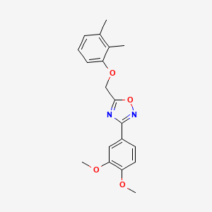 molecular formula C19H20N2O4 B5634600 3-(3,4-dimethoxyphenyl)-5-[(2,3-dimethylphenoxy)methyl]-1,2,4-oxadiazole 