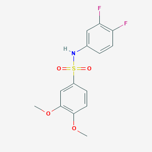molecular formula C14H13F2NO4S B5634609 N-(3,4-difluorophenyl)-3,4-dimethoxybenzenesulfonamide 