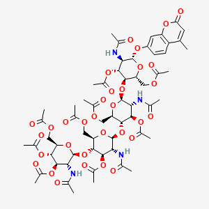 molecular formula C60H78N4O32 B563464 4-Methylumbelliferyl |A-Chitotetraose Tridecaacetate CAS No. 92574-74-8
