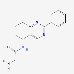 molecular formula C16H18N4O B5634640 N~1~-(2-phenyl-5,6,7,8-tetrahydro-5-quinazolinyl)glycinamide hydrochloride 
