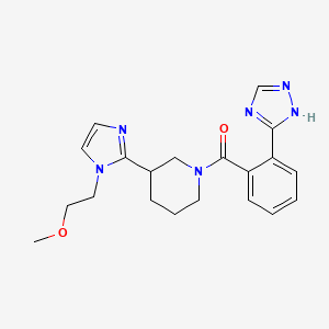 3-[1-(2-methoxyethyl)-1H-imidazol-2-yl]-1-[2-(1H-1,2,4-triazol-3-yl)benzoyl]piperidine