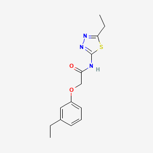 molecular formula C14H17N3O2S B5634685 2-(3-ethylphenoxy)-N-(5-ethyl-1,3,4-thiadiazol-2-yl)acetamide 