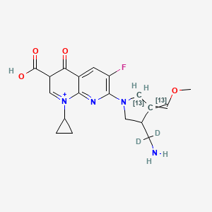 molecular formula C19H21FN4O4 B563471 吉米沙星-13C2,d2 CAS No. 1185236-78-5
