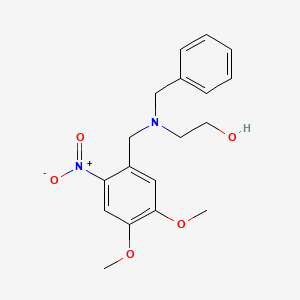 molecular formula C18H22N2O5 B5634717 2-[benzyl(4,5-dimethoxy-2-nitrobenzyl)amino]ethanol 