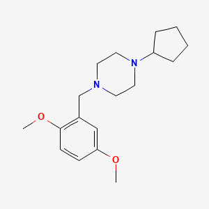 molecular formula C18H28N2O2 B5634741 1-cyclopentyl-4-(2,5-dimethoxybenzyl)piperazine 