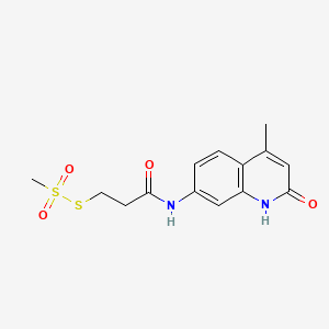 molecular formula C14H16N2O4S2 B563475 Carbostyril 124 N-Carboxyethyl Methanethiosulfonate CAS No. 1076199-71-7