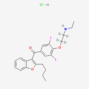 molecular formula C23H26ClI2NO3 B563477 去乙基胺碘酮-d4 盐酸盐 CAS No. 1189960-80-2