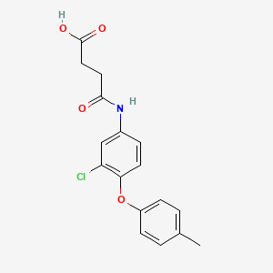 molecular formula C17H16ClNO4 B5634774 4-{[3-chloro-4-(4-methylphenoxy)phenyl]amino}-4-oxobutanoic acid 