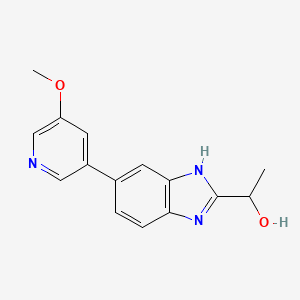 1-[5-(5-methoxypyridin-3-yl)-1H-benzimidazol-2-yl]ethanol