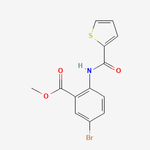 molecular formula C13H10BrNO3S B5634809 methyl 5-bromo-2-[(2-thienylcarbonyl)amino]benzoate 